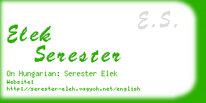 elek serester business card